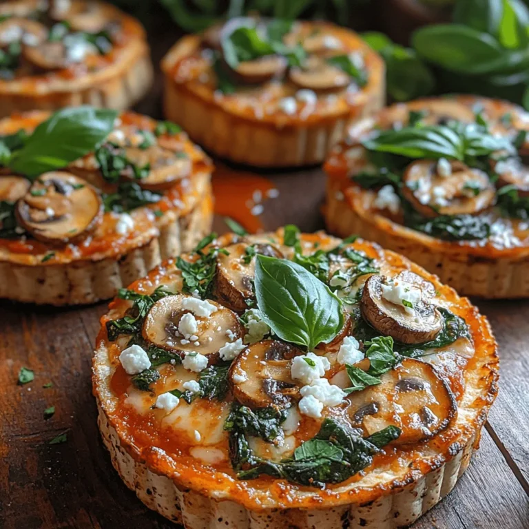 In the realm of quick and satisfying meals, few dishes can rival the simplicity and flavor of Mini Mushroom & Feta Tortilla Pizzas. These delightful bites are a fantastic option for busy weeknights or casual gatherings, combining the earthy taste of mushrooms with the creamy tang of feta cheese, all atop a crispy tortilla base. This recipe not only promises a burst of flavors but also offers a nutritious twist that makes it a perfect choice for health-conscious food lovers. In just 25 minutes, you can whip up a scrumptious dish that balances indulgence with wholesome ingredients.