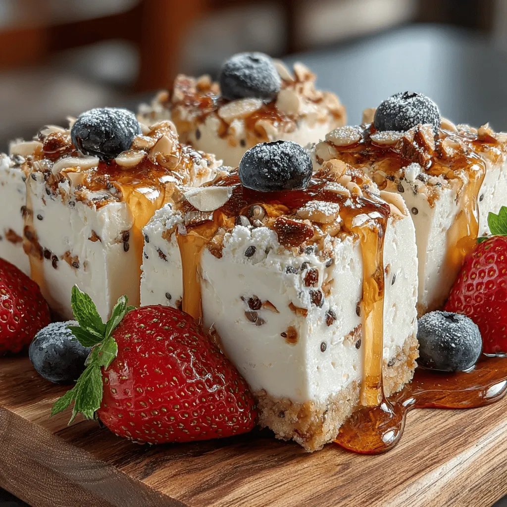 As the warm sun graces us with its presence, it's the perfect time to indulge in cool and refreshing treats. For those seeking a healthier alternative to traditional ice cream, Creamy Frozen Yogurt Almond Chia Squares offer a delicious solution. These squares are not just a delightful snack or dessert; they are packed with nutrients, making them an ideal choice for anyone aiming to satisfy their sweet tooth without the guilt.