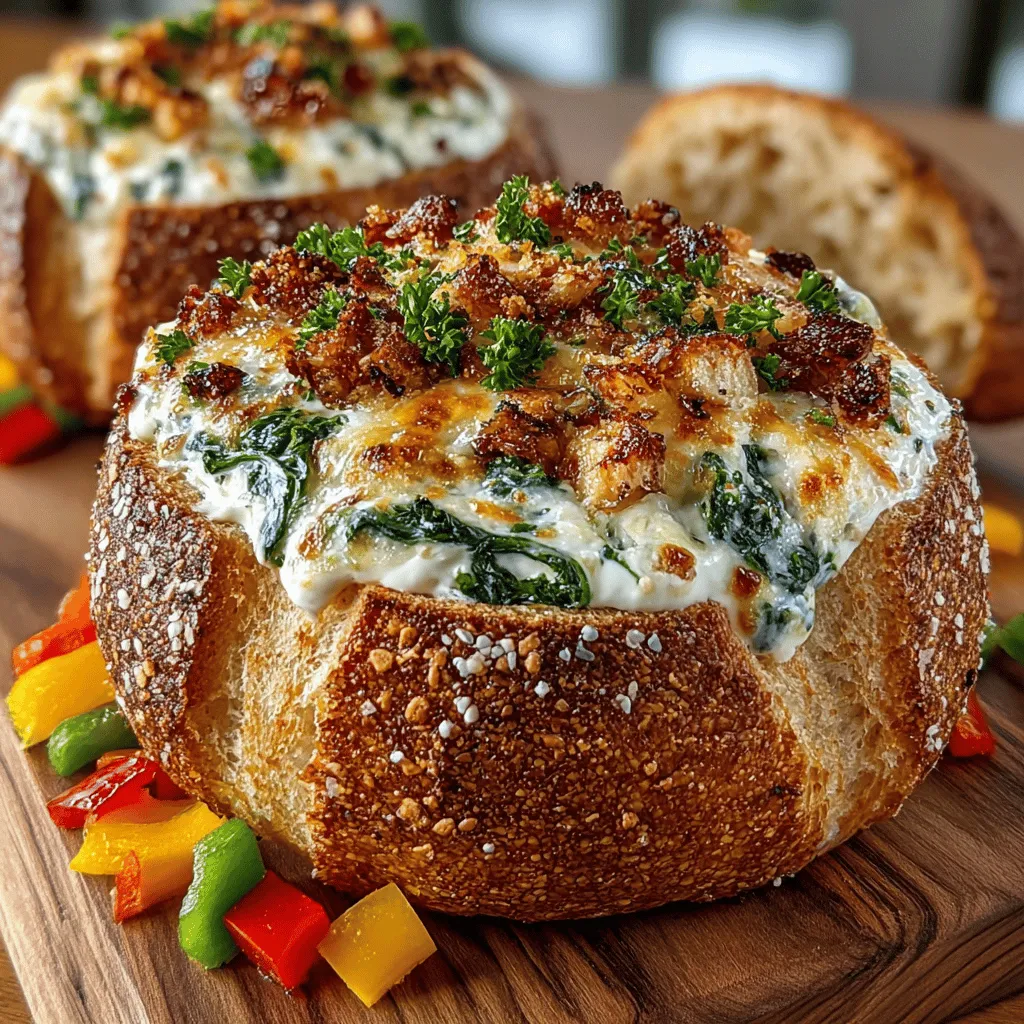 Spinach dip has long been a staple at gatherings, parties, and holidays, beloved for its creamy texture and savory flavor. Often served with crunchy veggies or crispy chips, it has established a reputation as a must-have appetizer that can easily elevate any occasion. However, if you're looking to impress your guests with a unique twist on this classic dish, Mini Spinach Dip Bread Bowl Poppers are the perfect solution. These delightful bites combine the warm, cheesy goodness of spinach dip with the irresistible crunch of freshly baked bread, creating an interactive and flavorful experience that will keep everyone coming back for more.