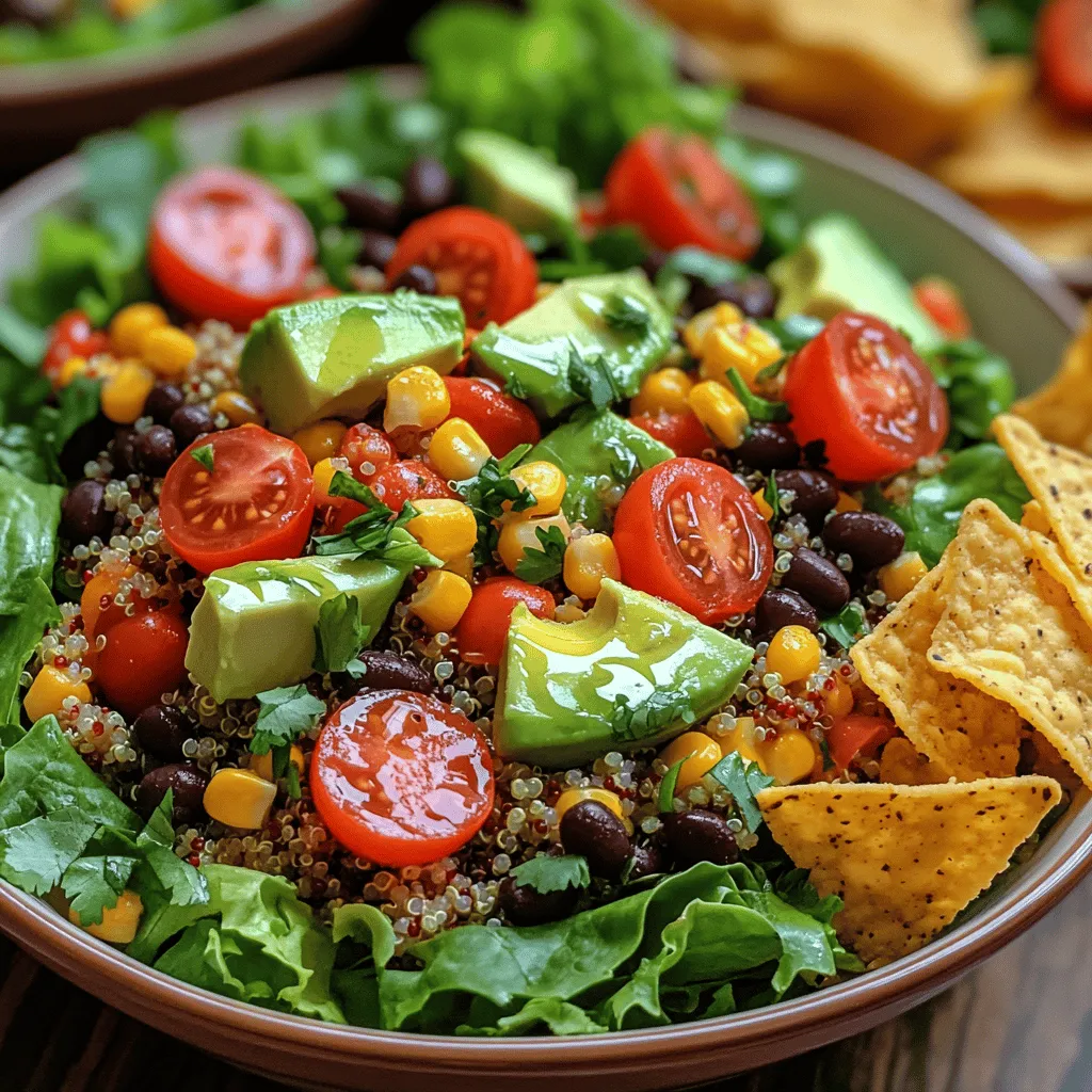 Creating a dressing that aligns with your personal taste is essential for a well-rounded Quinoa Fiesta Taco Salad. The base of this dressing typically consists of olive oil, lime juice, and a pinch of salt. However, here are some simple methods to personalize it: