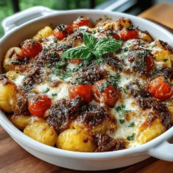 If you're in the mood for a dish that perfectly balances comfort and flavor, look no further than Cheesy Baked Tomato Mozzarella Gnocchi Delight. This recipe combines the soft, pillowy texture of gnocchi with the rich, tangy taste of tomatoes and the creamy goodness of mozzarella, creating a delightful medley that is sure to please even the pickiest of eaters. Whether you're hosting a family gathering or simply enjoying a cozy dinner at home, this dish makes for a satisfying meal that brings warmth and joy to the table.