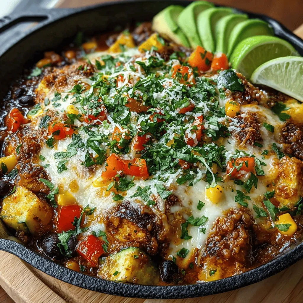 If you're looking for a hearty, vibrant dish that balances flavor and nutrition, the Colorful Veggie Enchilada Skillet is a perfect choice. This one-pan meal combines a medley of fresh vegetables, zesty spices, and a savory enchilada sauce, creating a feast for both the eyes and the palate. The appeal of this dish lies in its bright colors—think rich greens from zucchini, vivid reds and yellows from bell peppers, and the golden hue of corn—all harmoniously blended together.