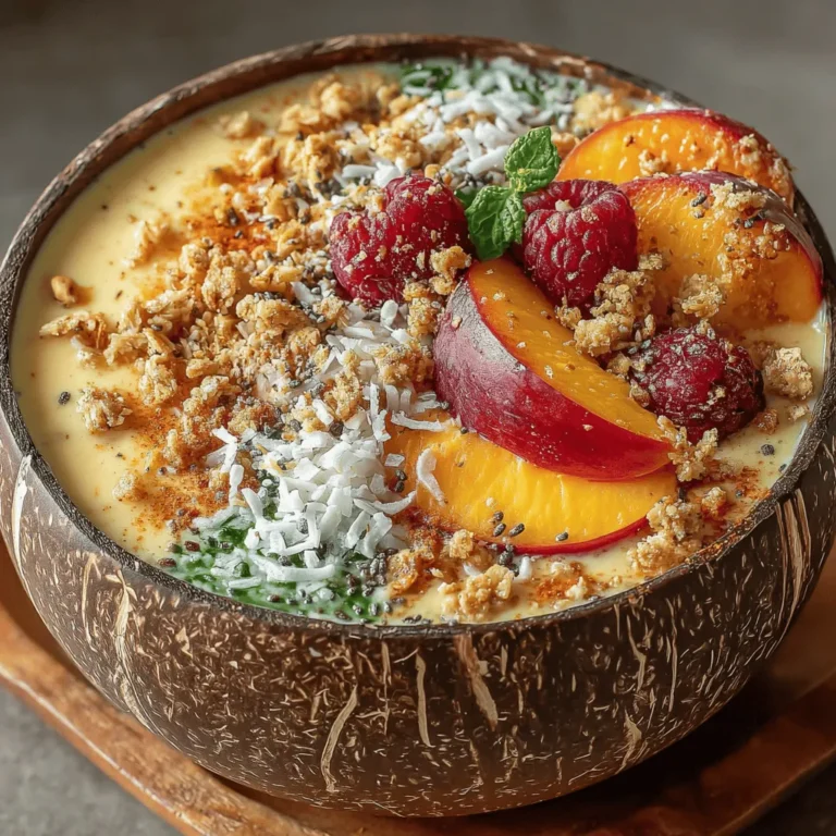 Smoothie bowls have become a beloved breakfast trend, reflecting a shift toward more nutritious and visually appealing meals. These bowls are not only delicious but also offer a convenient way to pack essential nutrients into your morning routine. The vibrant colors and textures invite creativity, allowing you to personalize your bowl with various toppings, making every breakfast an exciting culinary adventure. One standout recipe in the realm of smoothie bowls is the Ginger Peach Bliss Smoothie Bowl, a refreshing blend that tantalizes the taste buds while providing a wealth of health benefits.