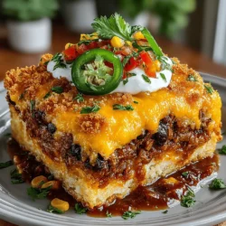 When it comes to comfort food that pleases a crowd, few dishes can rival the Cheesy Chicken Taco Casserole. This delightful casserole combines the beloved flavors of tacos with the convenience of a one-dish meal, making it an ideal choice for family dinners, potlucks, and casual gatherings. The blend of seasoned chicken, creamy ingredients, and zesty toppings creates a harmonious balance of flavors and textures that keeps everyone coming back for seconds.