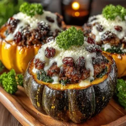 Autumn Delight: Stuffed Acorn Squash with Sausage & Rice