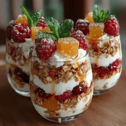 Delightful Pear & Raspberry Yogurt Parfaits