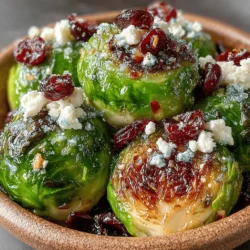Festive Roasted Brussels Sprouts with Cranberries