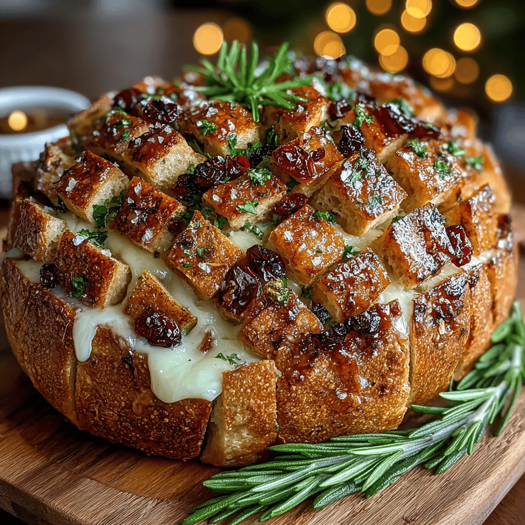 Cranberry Apple Brie Pull-Apart Loaf is a unique and delectable dish that has captivated the hearts and taste buds of many. This recipe masterfully combines the tartness of fresh cranberries, the sweetness of crisp apples, and the creamy richness of Brie cheese, creating a harmonious blend of flavors that is both comforting and indulgent. Whether you are hosting a holiday gathering, attending a potluck, or simply enjoying a cozy night in, this pull-apart loaf is sure to impress your guests and elevate your culinary repertoire.