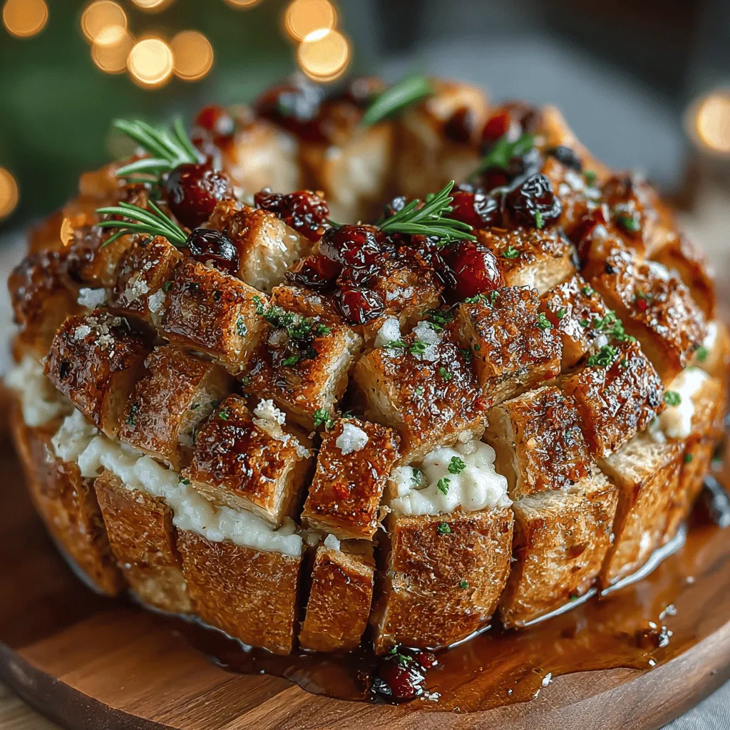 Cranberry Apple Brie Pull-Apart Loaf is a unique and delectable dish that has captivated the hearts and taste buds of many. This recipe masterfully combines the tartness of fresh cranberries, the sweetness of crisp apples, and the creamy richness of Brie cheese, creating a harmonious blend of flavors that is both comforting and indulgent. Whether you are hosting a holiday gathering, attending a potluck, or simply enjoying a cozy night in, this pull-apart loaf is sure to impress your guests and elevate your culinary repertoire.