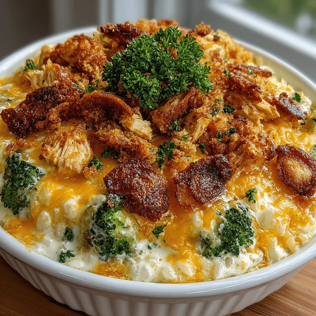 In the world of comfort food, few dishes can match the heartwarming appeal of a creamy casserole. The Creamy Chicken & Broccoli Rice Delight is a perfect blend of tender chicken, vibrant broccoli, and fluffy rice, all enveloped in a rich, creamy sauce. This dish not only satisfies hunger but also provides a nutritious balance of protein and vegetables, making it a wholesome choice for family dinners or meal prep. With easy-to-follow steps and readily available ingredients, this recipe is designed to delight both novice cooks and seasoned chefs alike.