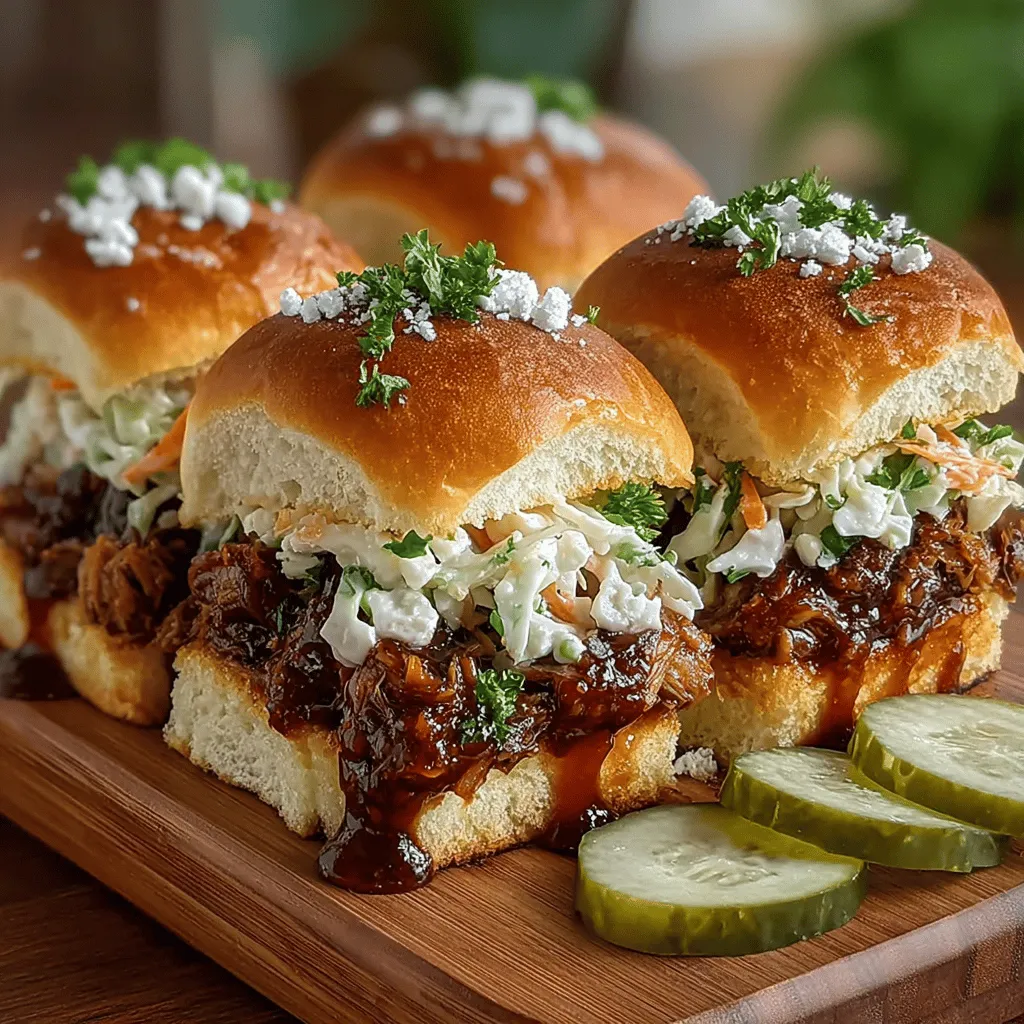 Pulled pork sliders have become a staple in American cuisine, beloved for their tender meat and rich flavors. The combination of juicy, shredded pork nestled between soft slider buns makes for a delightful handheld meal that is perfect for gatherings, game days, or a cozy family dinner. What sets these Sweet & Smoky BBQ Pulled Pork Sliders apart is their unique flavor profile that balances sweetness with a hint of smokiness, creating a mouthwatering experience in every bite.
