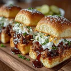 Pulled pork sliders have become a staple in American cuisine, beloved for their tender meat and rich flavors. The combination of juicy, shredded pork nestled between soft slider buns makes for a delightful handheld meal that is perfect for gatherings, game days, or a cozy family dinner. What sets these Sweet & Smoky BBQ Pulled Pork Sliders apart is their unique flavor profile that balances sweetness with a hint of smokiness, creating a mouthwatering experience in every bite.