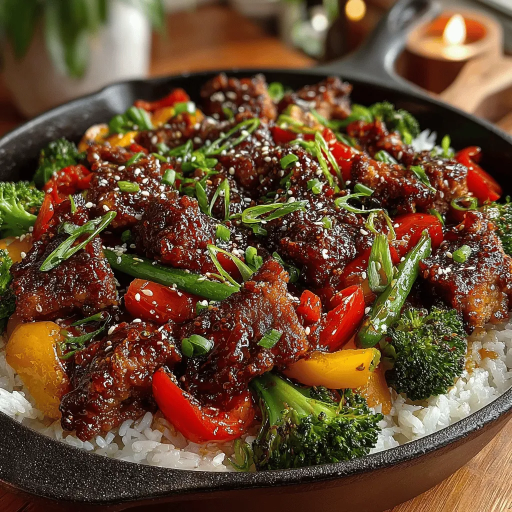 - 1 pound boneless, skinless chicken thighs or breasts - 1 cup brown rice - 2 cups water (for cooking rice) - 1 cup broccoli florets - 1 cup bell peppers, sliced (any color) - 1 cup snap peas - 1/2 cup soy sauce - 1/4 cup mirin (or rice vinegar) - 2 tablespoons honey or brown sugar - 1 tablespoon grated ginger - 2 cloves garlic, minced - 1 tablespoon cornstarch (optional, for thickening) - 2 tablespoons vegetable oil - Sesame seeds (for garnish, optional) - Green onions, sliced (for garnish, optional)