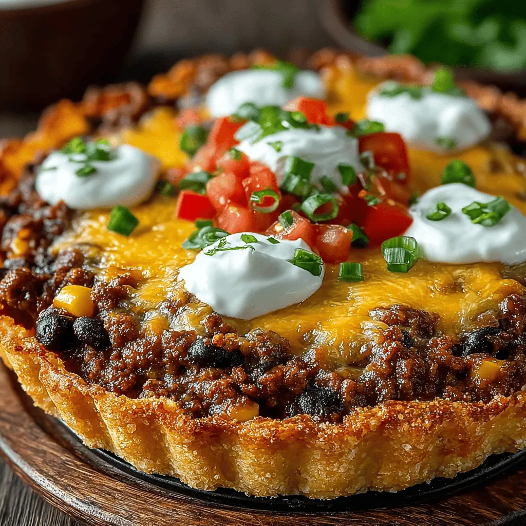 Creating a Cheesy Ground Beef Taco Pie is not just about throwing ingredients together; it's about crafting a dish where each bite is an explosion of flavor. Begin by layering your ingredients thoughtfully to ensure that every forkful delivers a perfect balance of textures and tastes.