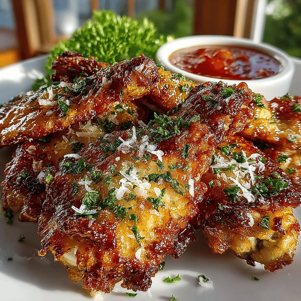 To create the perfect Crispy Garlic Parmesan Wings, it's essential to understand the key ingredients that contribute to their flavor and texture.