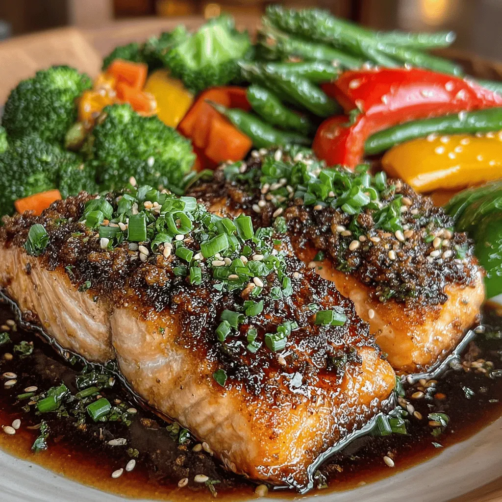 When it comes to quick yet flavorful meals, few dishes rival the appeal of Savory Teriyaki Salmon paired with vibrant vegetables. This dish not only tantalizes the taste buds but also provides a wonderful balance of nutrients, making it an excellent choice for health-conscious diners. The succulent salmon, glazed with a homemade teriyaki sauce, is complemented by an array of colorful vegetables, ensuring a visually appealing and satisfying meal.