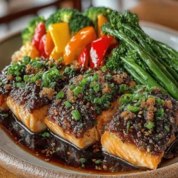 When it comes to quick yet flavorful meals, few dishes rival the appeal of Savory Teriyaki Salmon paired with vibrant vegetables. This dish not only tantalizes the taste buds but also provides a wonderful balance of nutrients, making it an excellent choice for health-conscious diners. The succulent salmon, glazed with a homemade teriyaki sauce, is complemented by an array of colorful vegetables, ensuring a visually appealing and satisfying meal.