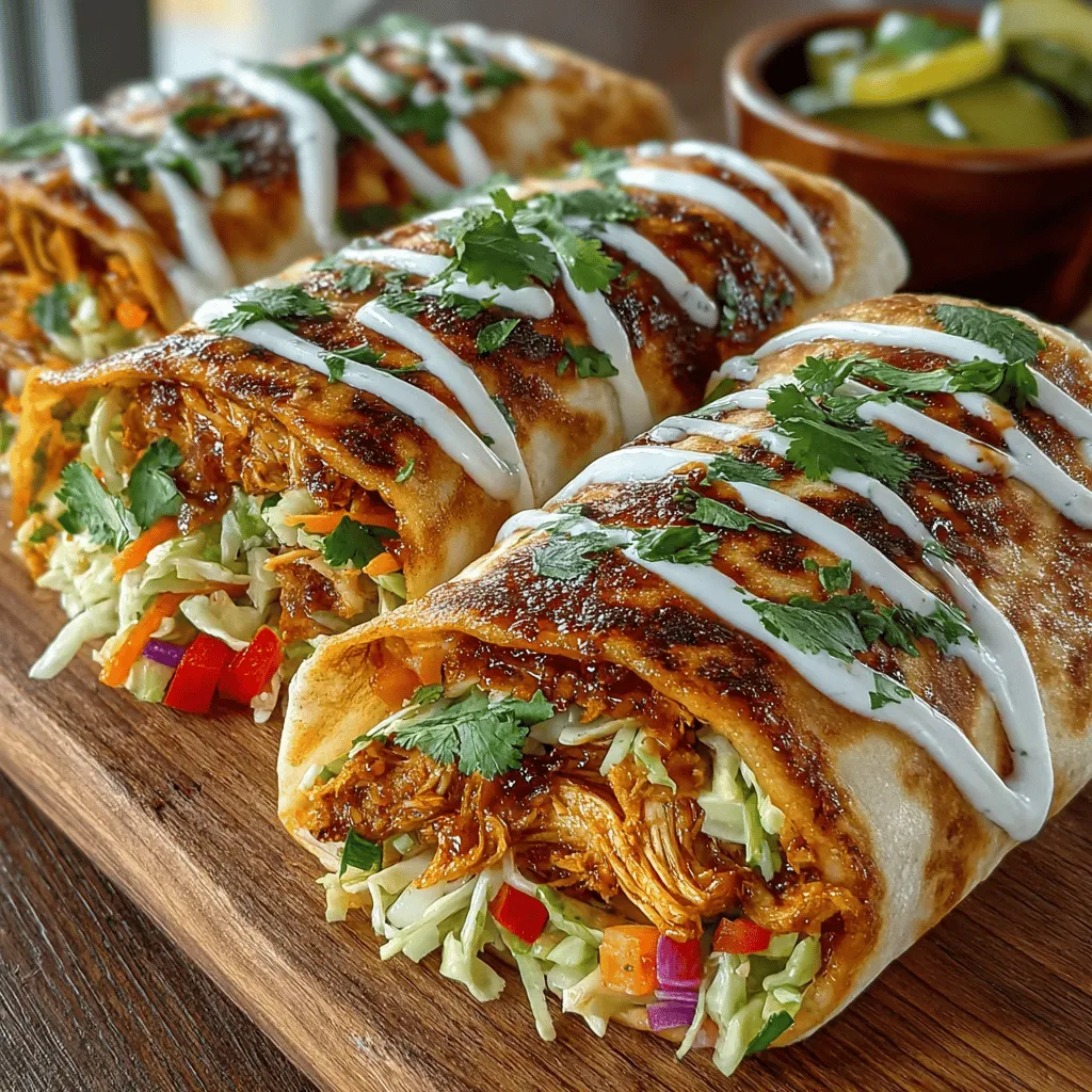 Zesty BBQ Chicken Wraps with Crunchy Slaw are a culinary delight that effortlessly marries bold flavors with satisfying textures. This dish is not only a feast for the taste buds but also a visual treat, making it an excellent choice for a variety of occasions, from casual weeknight dinners to festive gatherings. Whether you're looking to impress guests at a summer barbecue or seeking a quick and tasty meal for your family, these wraps deliver on all fronts.