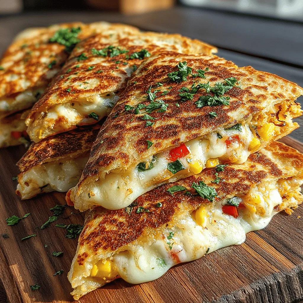 Cheesy Veggie Delight Quesadillas are the perfect solution for a quick, healthy, and family-friendly meal. With their delightful combination of flavors and textures, these quesadillas are not only appealing to adults but also to kids, making them a hit at the dinner table. The versatility of the ingredients allows for easy customization based on personal preferences or what you have on hand. Additionally, preparing these quesadillas in an air fryer means you can achieve a crispy, golden exterior without the need for excess oil, making this dish even more appealing. Whether you're looking for a satisfying weeknight dinner or a simple snack, Cheesy Veggie Delight Quesadillas are sure to please.
