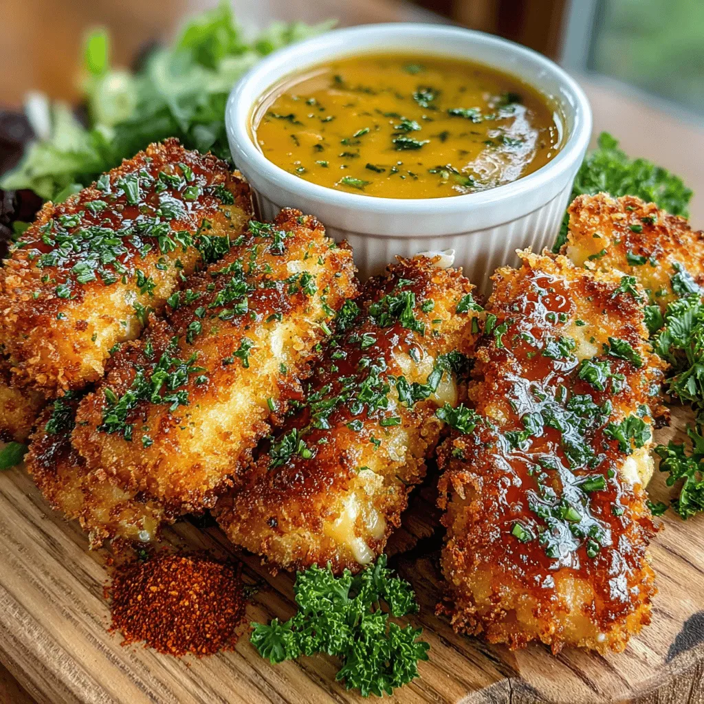 - 1 pound boneless, skinless chicken breasts - 1 cup buttermilk - 1 teaspoon garlic powder - 1 teaspoon onion powder - 1 teaspoon paprika - 1 cup Panko breadcrumbs - 1/2 cup all-purpose flour - Salt and pepper to taste
